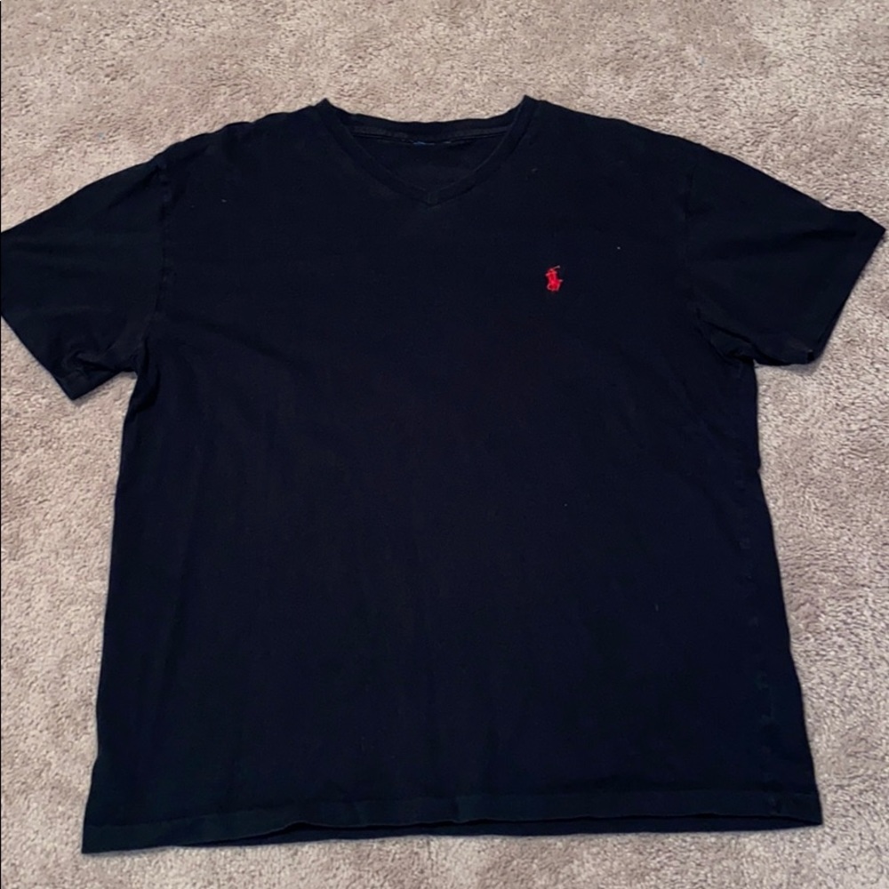 Polo black v-neck shirt